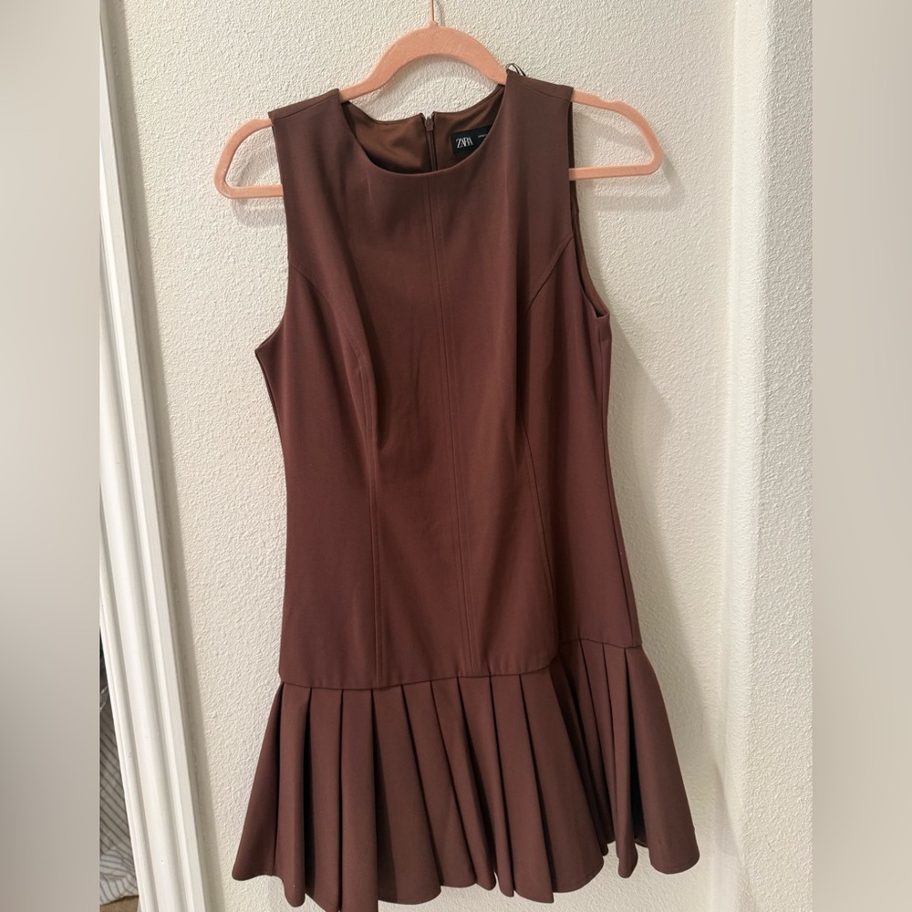 Zara Chocolate Brown Midi Dress